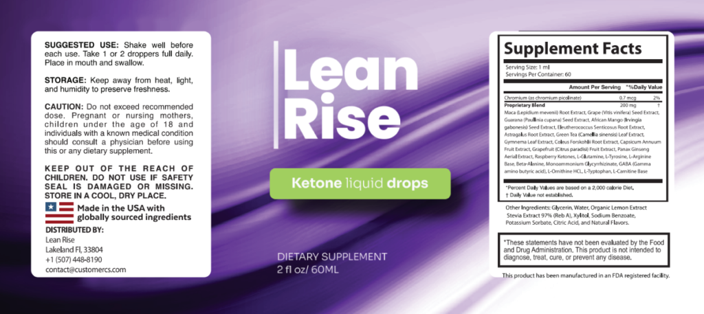 LeanRise ingredients