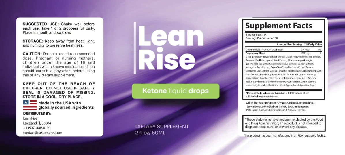 LeanRise ingredients